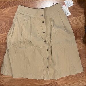 Uniqlo x Ines de la Fressange midi corduroy button skirt